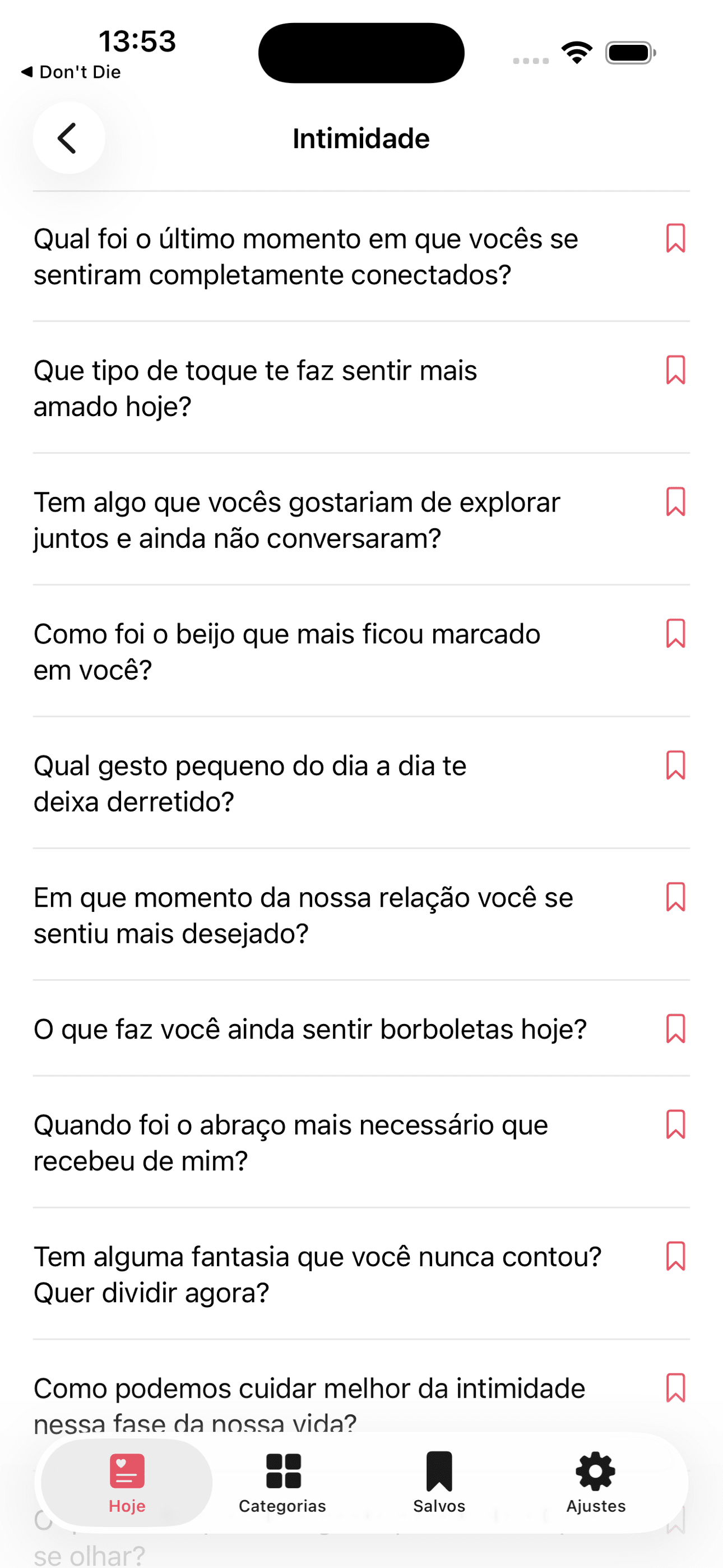 Dengo — Card revelado